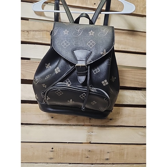 The Unbranded Brand Handbags - Woman's Faux Leather Printed Backpack